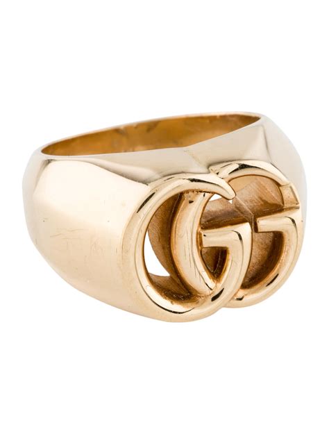 gold gucci signet ring|Gucci men rings.